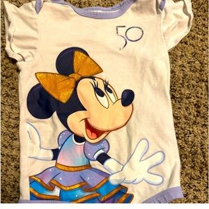 9-12 and 12-18 months Disney world 50th anniversary mini baby onsies set of two.